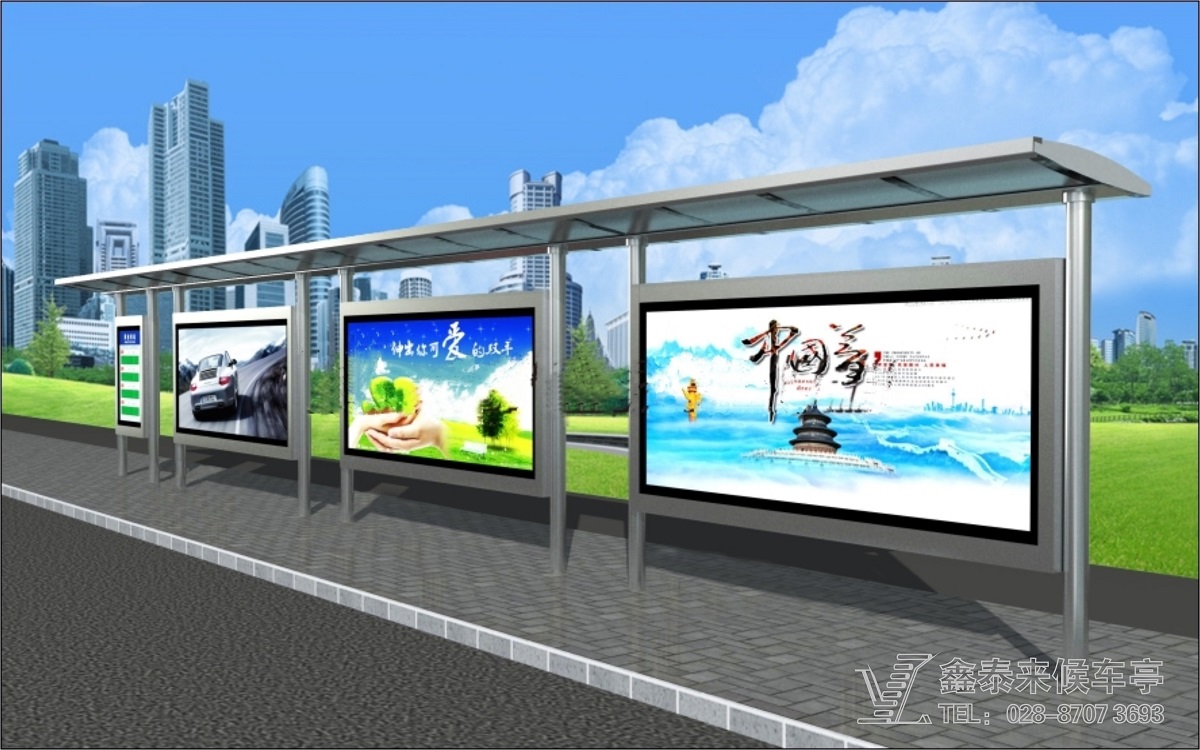 成都市天府新區(qū)、華陽興隆湖、沙西線經(jīng)典不銹鋼候車亭修建完工