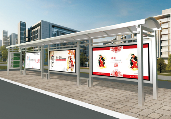 不銹鋼公交站臺(tái)燈箱